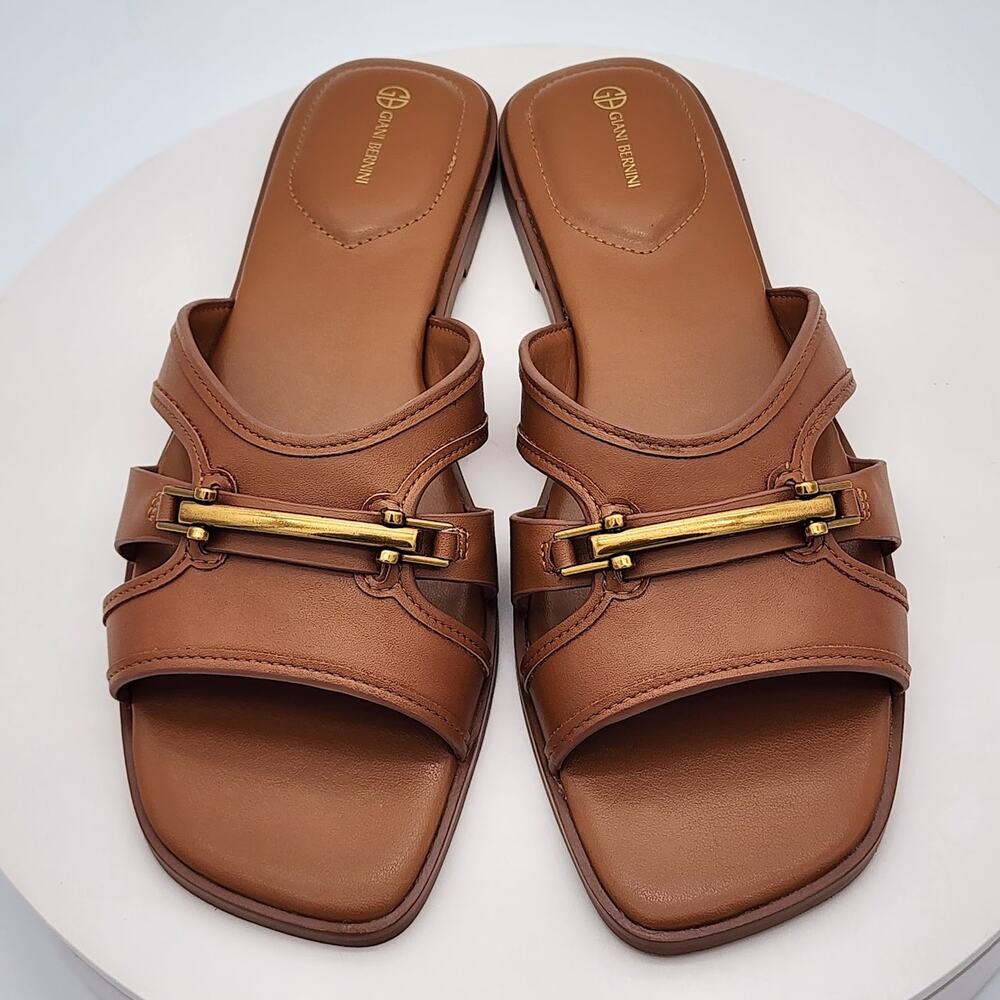 NEW - Giani Bernini FreyaAP Tobacco Bronze Slide Sandals Women's Size 10 M - Picture 7 of 9